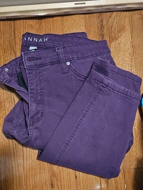 Hannah Women’s Skinny Jeans in Deep Purple
